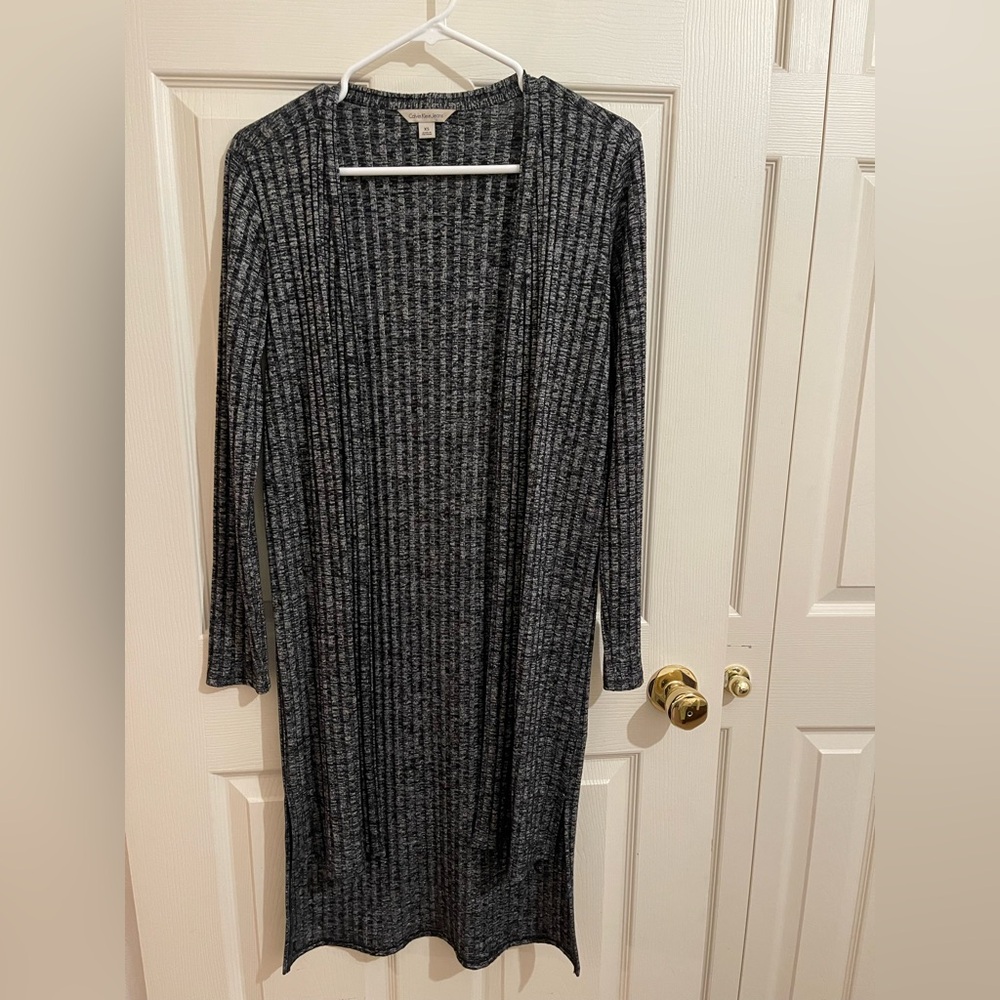 Calvin Klein Gray Ribbed Women's Sweater